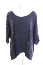 shivadiva Shirt Blau Schwarz Gr. L Lagenlook 