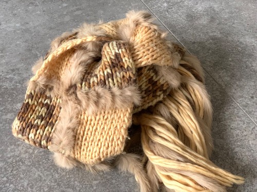 Vintage schal kaninchenfell - schal,