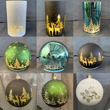 Glaskugel Windlicht farbig LED