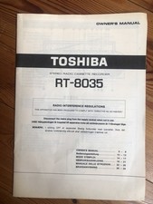 TOSHIBA RT-8035 Bedienungsanleitung Stereo Radio Cassette Recorder 1984 Sammler!