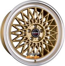 4x BORBET B Gold Rim Polished