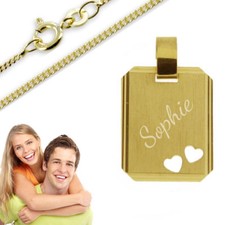 Anhänger Gravur Platte mit 2