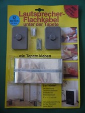 12m Lautsprecher Flachkabel 2 x 1,6 mm² Lautsprecher Kabel unter Tapete braun