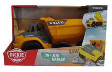 Dickie Toys Volvo Muldenkipper, Spielzeug Kipplaster mit Freilauf Gelenkachse