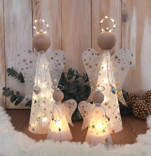 Engel basteln Bastelset Stern Weihnachten Bastelanleitung LED Licht Lichterkette