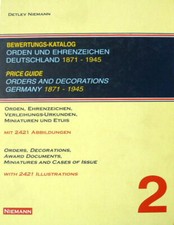 Bewertungskatalog Orden und Ehrenzeichen Deutschland 1871-1945 Band 2 Niemann