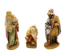 alte handgefertigte Krippenfiguren Holz,Gröden, Südtirol Heiligen 3 Könige ca 11