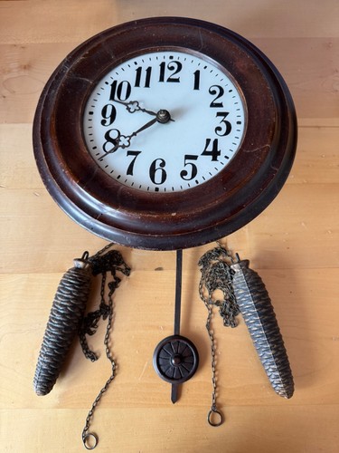 Antike mech wanduhr mit - mech.,