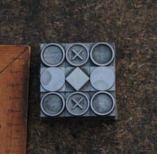 Vignetten Stempel Bleiornamente Handsatz Stempel abstrakt geometrisch Schmuck-.-