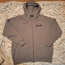 Volcom Stone Issanka Zip Hoodie Kapuzenjacke XL Loose Fit Dusk Grey Stitch