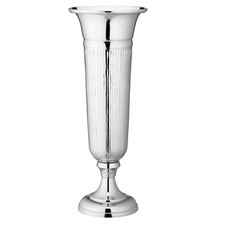 XL Bodenvase Aluminium 64 cm Hoch Silber Metall Deko Amphore Vase Alu Dekovase