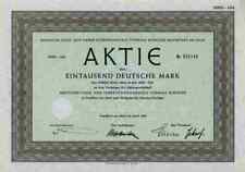 Deutsche Gold Silber Scheideanstalt Roeßler DEGUSSA 1952 Frankfurt 1000 DM Hanau
