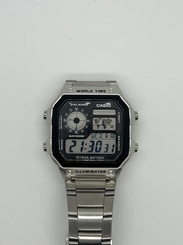 Casio world time - world, illuminator