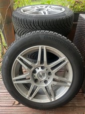 4x Aluett Alufelgen mit Continental 205/55 R16 91H Winterreifen Original