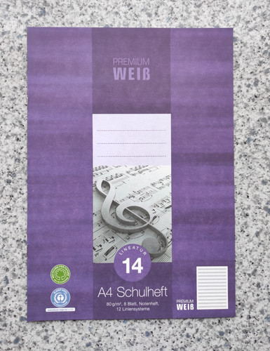 Schulheft musikheft - musikheft, a4