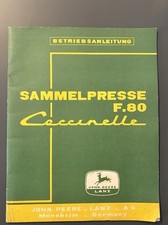 Betriebsanleitung / Handbuch John Deere Sammelpresse F. 80 Coccinelle