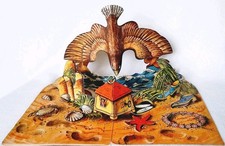 Erstauflage 1956 Vojtech Kubasta Gulliver mezi obry / unter den Riesen 2x Pop-up