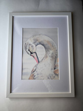 Aquarell. Der Schwan. Vögel. Tiere. Größe ca 20x30 cm