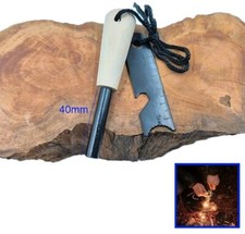 Magnesium Feuer Starter mit Holzgriff