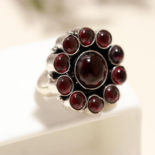 Hessonit granat edelstein ring - granat,