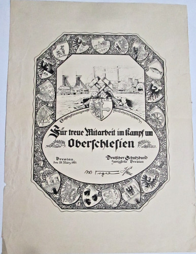 Originalurkunde breslau märz - breslau,