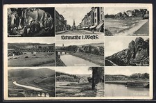 AK Letmathe i. Westf., Ortspartien Hagenerstrasse, Lennebrücke und Dechenhöhle 