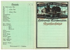 Menükarte Gasthof zum