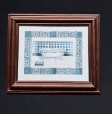 Vintage gerahmter Kunstdruck