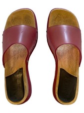 MILLY Damen Clogs Pantoletten Rot Größe 7