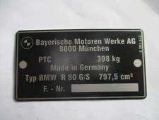 Typenschild Schild BMW R 80