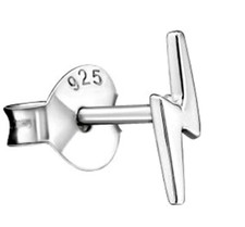 925 ECHT SILBER 🗲 Herren Single-Ohrstecker Ohrring Blitz 6-7-8-10-11-13 mm
