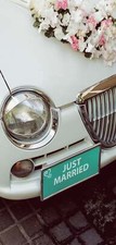 Just married textil banner - just,
