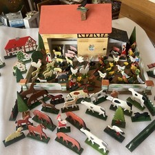 Original DDR Bauernhof mit Rossweiner Flachtieren 70 er Jahre