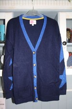 Feine Strickjacke v. Johnnie B. / Boden - Blau, Sterne, Oversize - Gr. 152