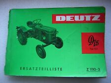 alte Deutz Ersatzteilliste -