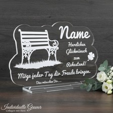 Aufsteller Gravur Rente