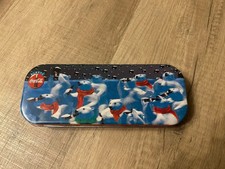 Alte Coca Cola Blechdose Federtasche Dose Nostalgie Motiv Werbung Reklame Stifte