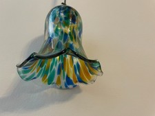 Glaskugel zum Hängen, mundgeblasen, Fenster Dekoration, Höhe 16cm, Glocke