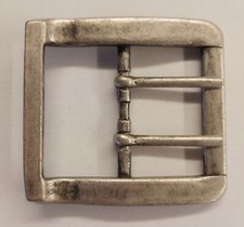 Doppeldorn Schnalle Gürtelschnalle Schließe 4,5 cm altsilber