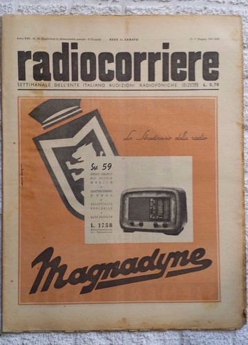 Radiocorriere eiar 1941 nr - radiocorriere,