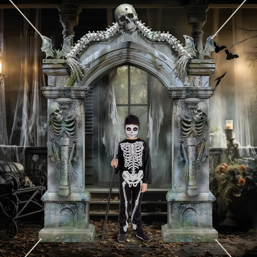 Halloween skelett grabsteine - skelett,