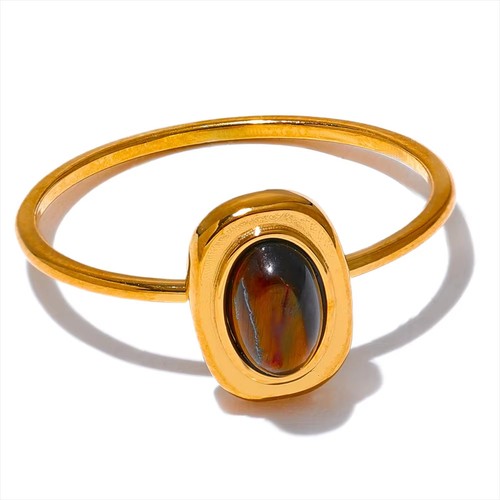 Goldener edelstahl ring - goldener,