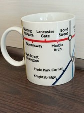 London Underground Karte "Blues Tubes Rapid Transit Metro" Sammel Tasse 