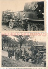 H502 Fotos Luftwaffen Flak Regt. SdKfz Halbkette camo Zugkraftwagen 8,8cm FLAK