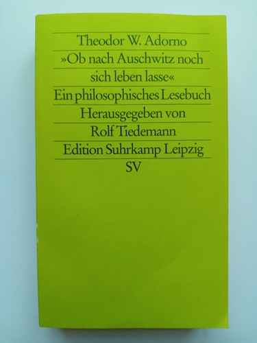 Theodor adorno ob - adorno, nach