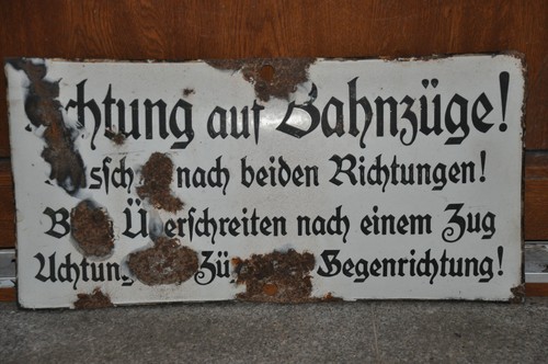 Altes emailschild reichsbahn - altes,