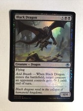 1x D&D Forgotten Realms Black Dragon Foil NM/M Magic The Gathering Mtg