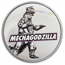 1 UNZE SILBER - GODZILLA / MECHAGODZILLA / JAPAN - SILBERMÜNZE - SILBERBARREN