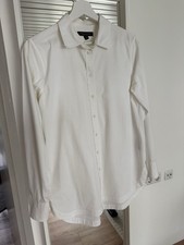Banana Republic Bluse Weiß 36 S Longbluse Basic Langarm Bluse