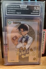 Detektiv Conan TCG Heiji Hattori Signed AOG 9.5 GEM MINT
